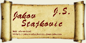 Jakov Stajković vizit kartica